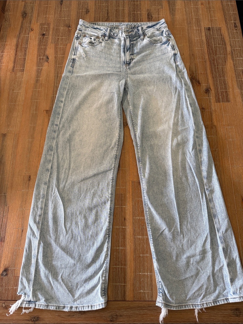 American Eagle Outfitters Light Blue Wide Leg Jeans